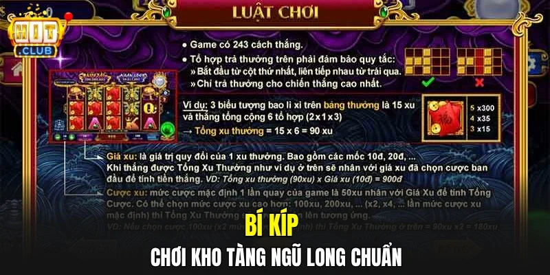 Bí kíp chơi kho tàng ngũ long chuẩn