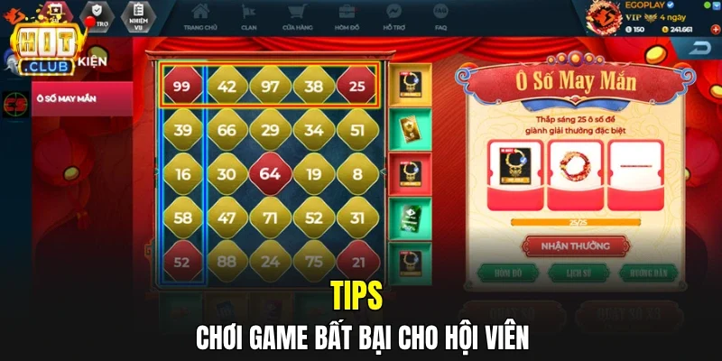 Tips chơi game bất bại cho hội viên